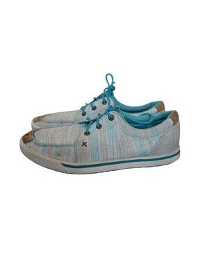Twisted X Women's Hooey Loper Sneakers Blue Multi-striped Women's Size 9 Casual